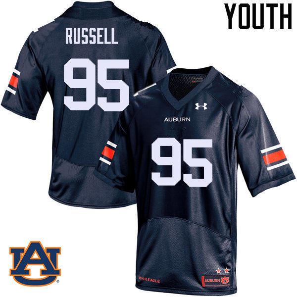 Youth Auburn Tigers #95 Dontavius Russell College Football Jerseys Sale-Navy